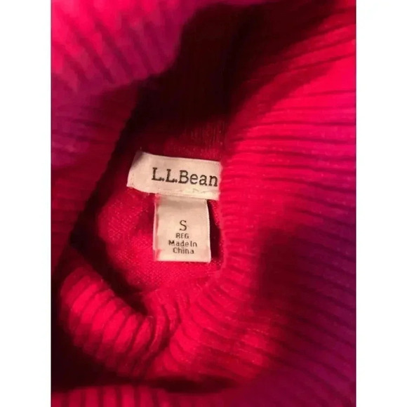 LL BEAN cotton/cashmere sweater red size Small S - Picture 2 of 3